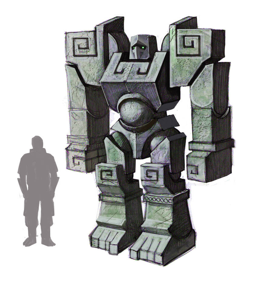 Monolith-Pattern Stone Golem by Ashlore on DeviantArt