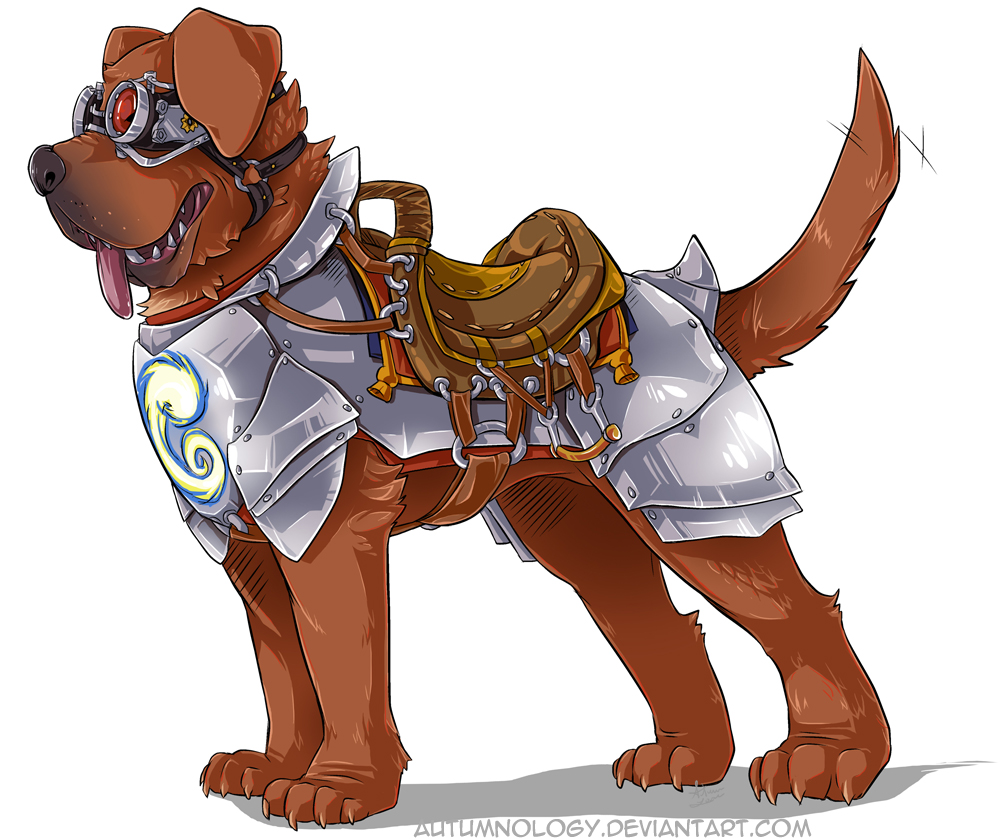 Commission - Pathfinder armored inu mount by Autumnology on DeviantArt