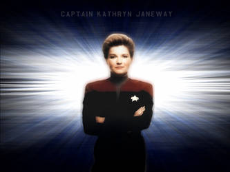 Captain Janeway Wallpaper Blue