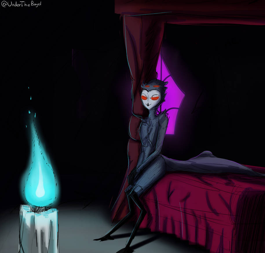 Stolas Siting Stolas Sitting On Bed by DaigleTheBagel on DeviantArt