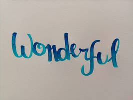 Wonderful- Brushlettering