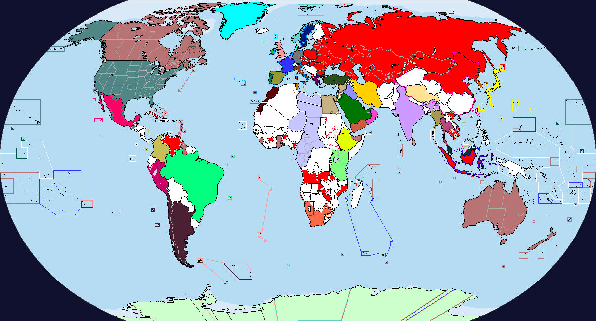 Карта мира на 1936 год