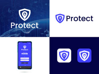 logo design, modern logo, security logo, Protect