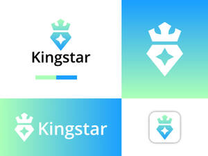Kingstar Logo | King + Star Logo Concept