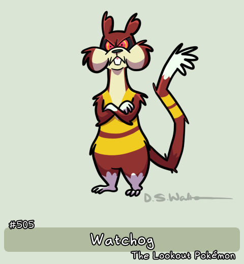 505 - Watchog - The Lookout Pokemon by Waltonsaurus on DeviantArt