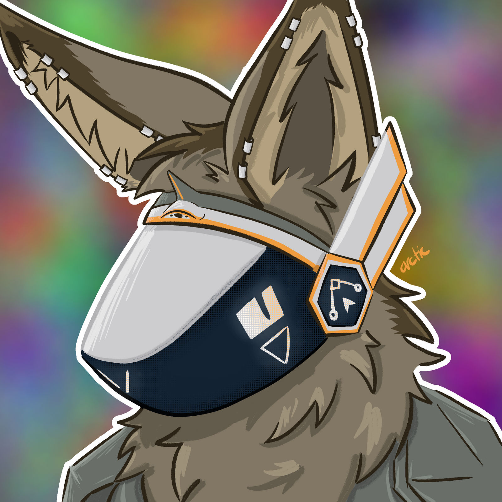 Protogen OC Headshot by Arctaxia on DeviantArt