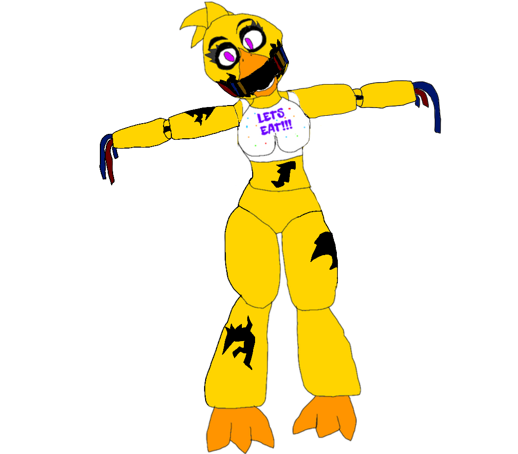 New Model Of Withered Chica by e74444444444 on DeviantArt