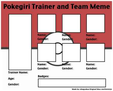 Pokegiri Trainer and Team Meme