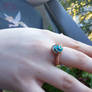 Wirewrapped Turquoise Bead Ring