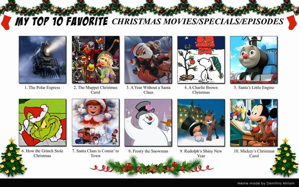 Top 10 Christmas Movies/Specials/Episodes by 736berkshire on DeviantArt