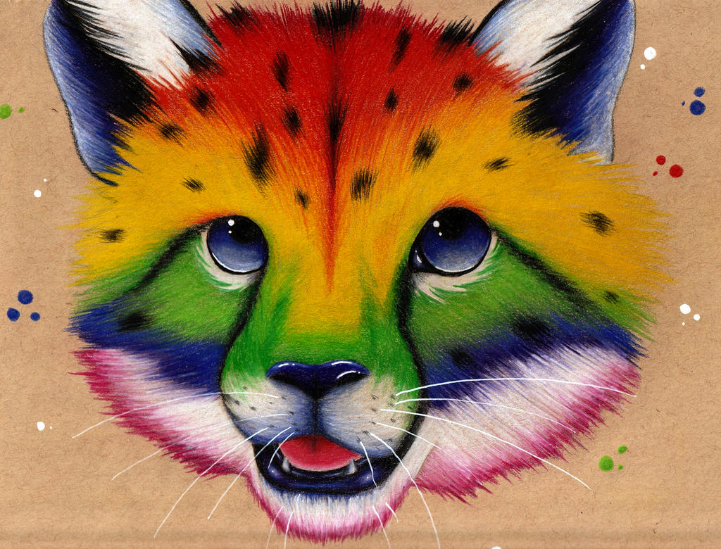 Rainbow Cheetah by FigoFox on DeviantArt