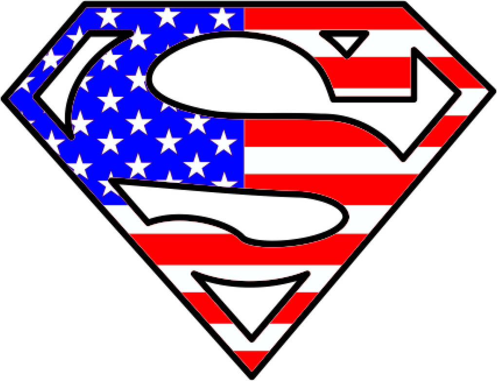 Superman USA Flag Thin Blue Line Tactical Combat Hook & Loop Patch - Morale Patch