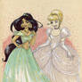 Jasmine and Cinderella's Royal Ball Dresses