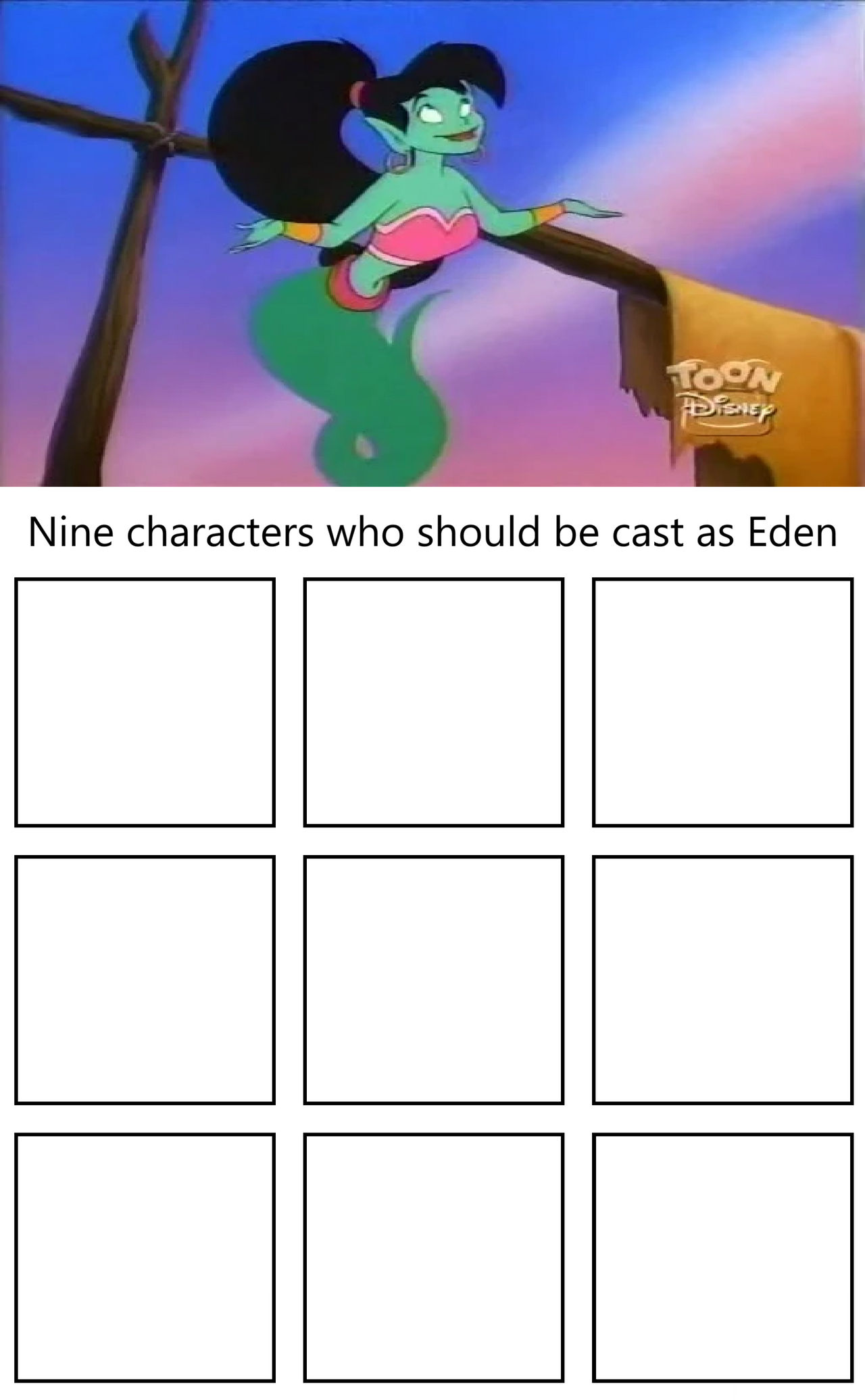 Nine characters who should be cast as Eden by ajolley785727 on DeviantArt
