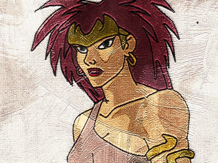 a oil portrait of Demona in her human form by tattooguy1991 on DeviantArt