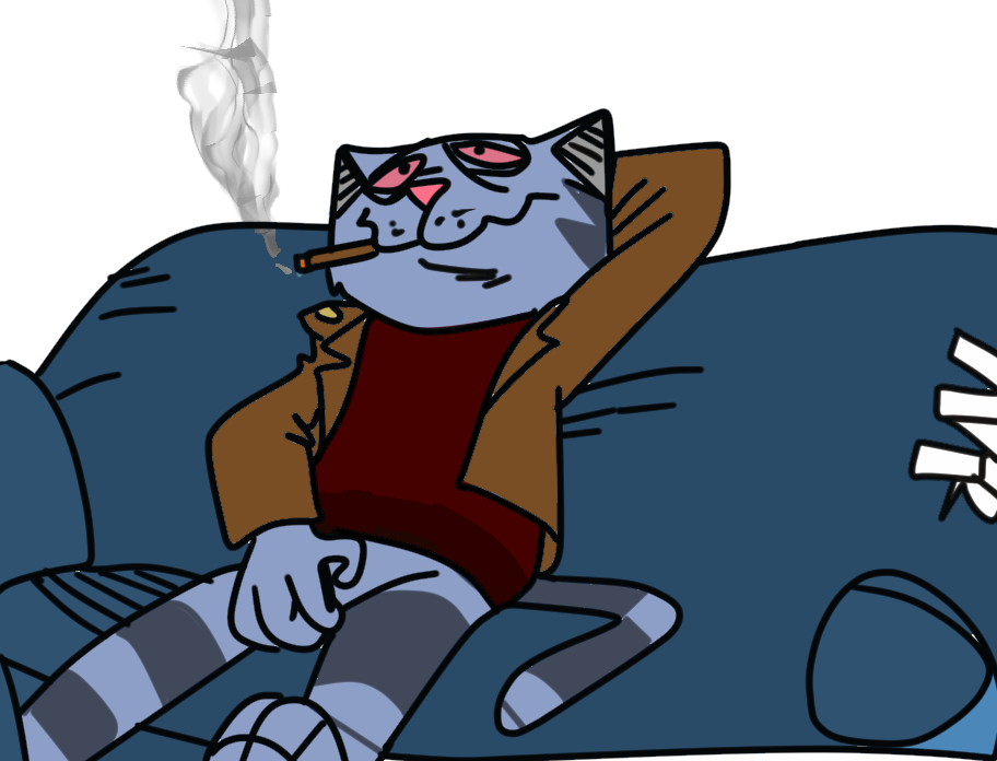 Fritz The Cat Enjoying A Blunt by tattooguy1991 on DeviantArt