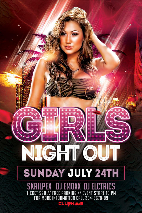 Girls Night Out Flyer Template