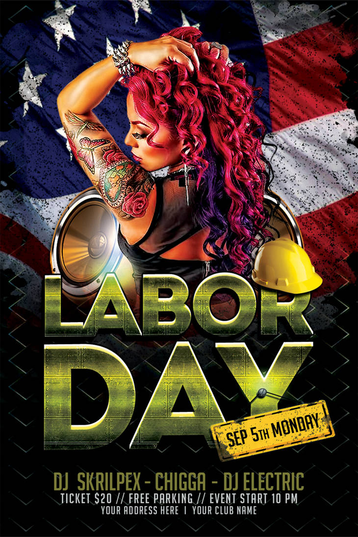 Labor Day Flyer PSD Template by ayumadesign on DeviantArt