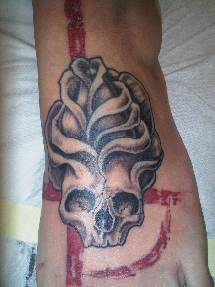 Rose Skull tattoo