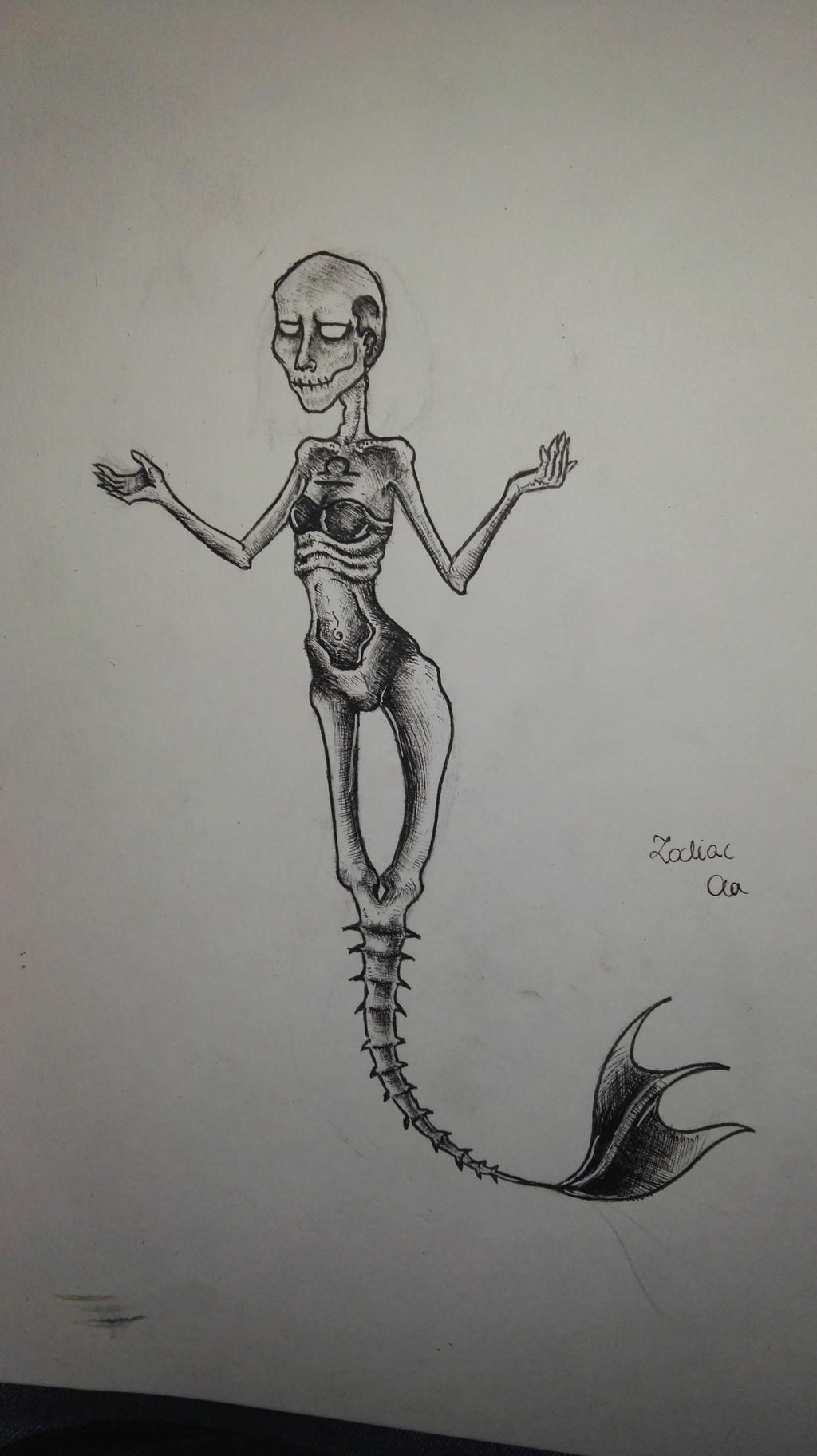 mermay 2 zodiac libra skeleton mermaid