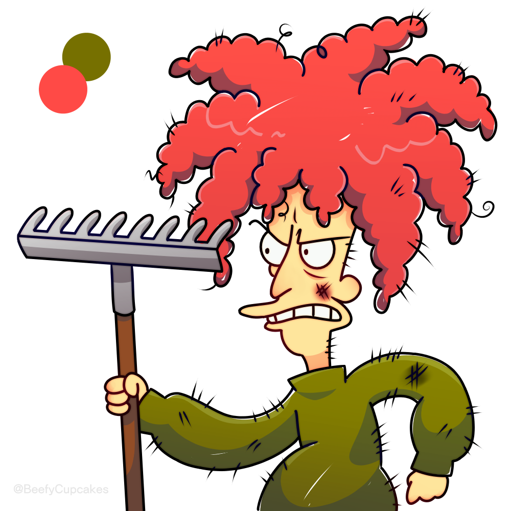 Sideshow Bob vs rakes by BeefyCupcakes on DeviantArt