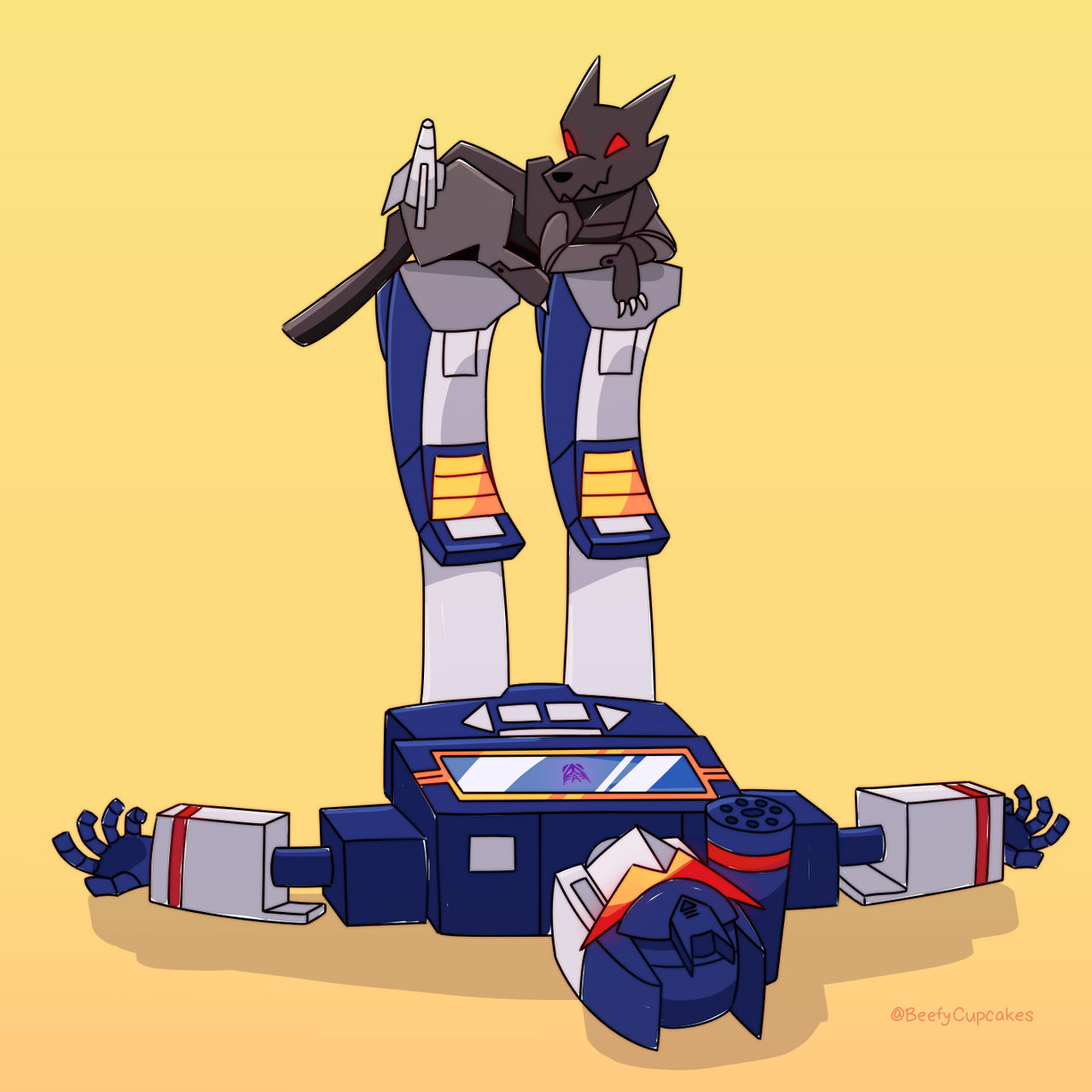 Transformers Soundwave and Ravage Chilling by BeefyCupcakes on DeviantArt