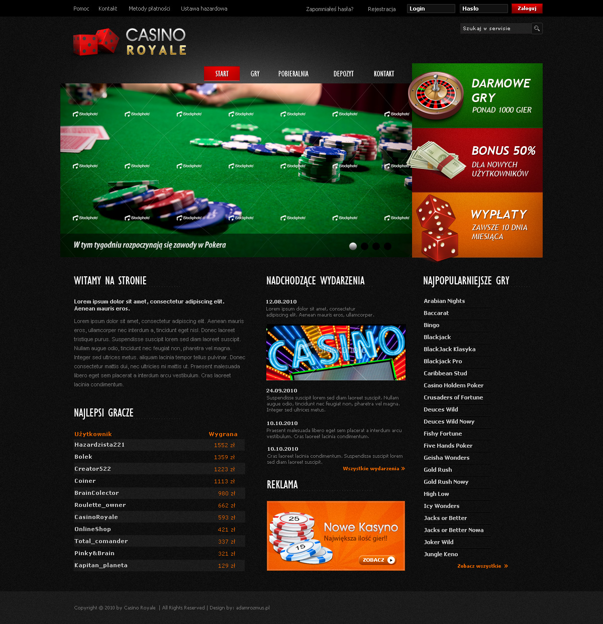 Casino layout