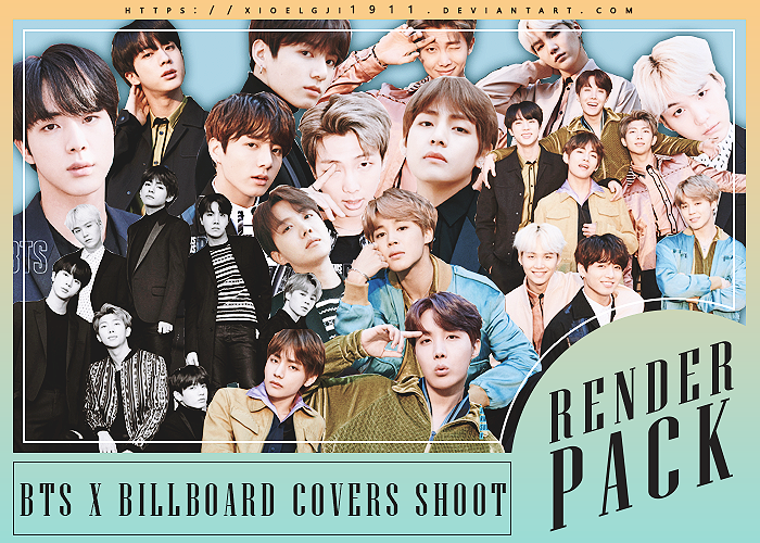 Render Pack /// BTS x Billboard Covers Shoot