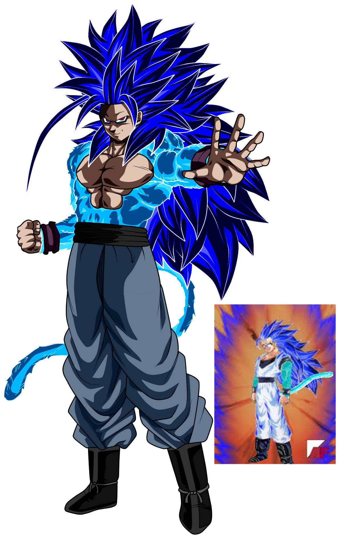 Goku AF - Super Saiyajin 5 Negativo (SSJ7 Fase 5) by SebaToledo on  DeviantArt