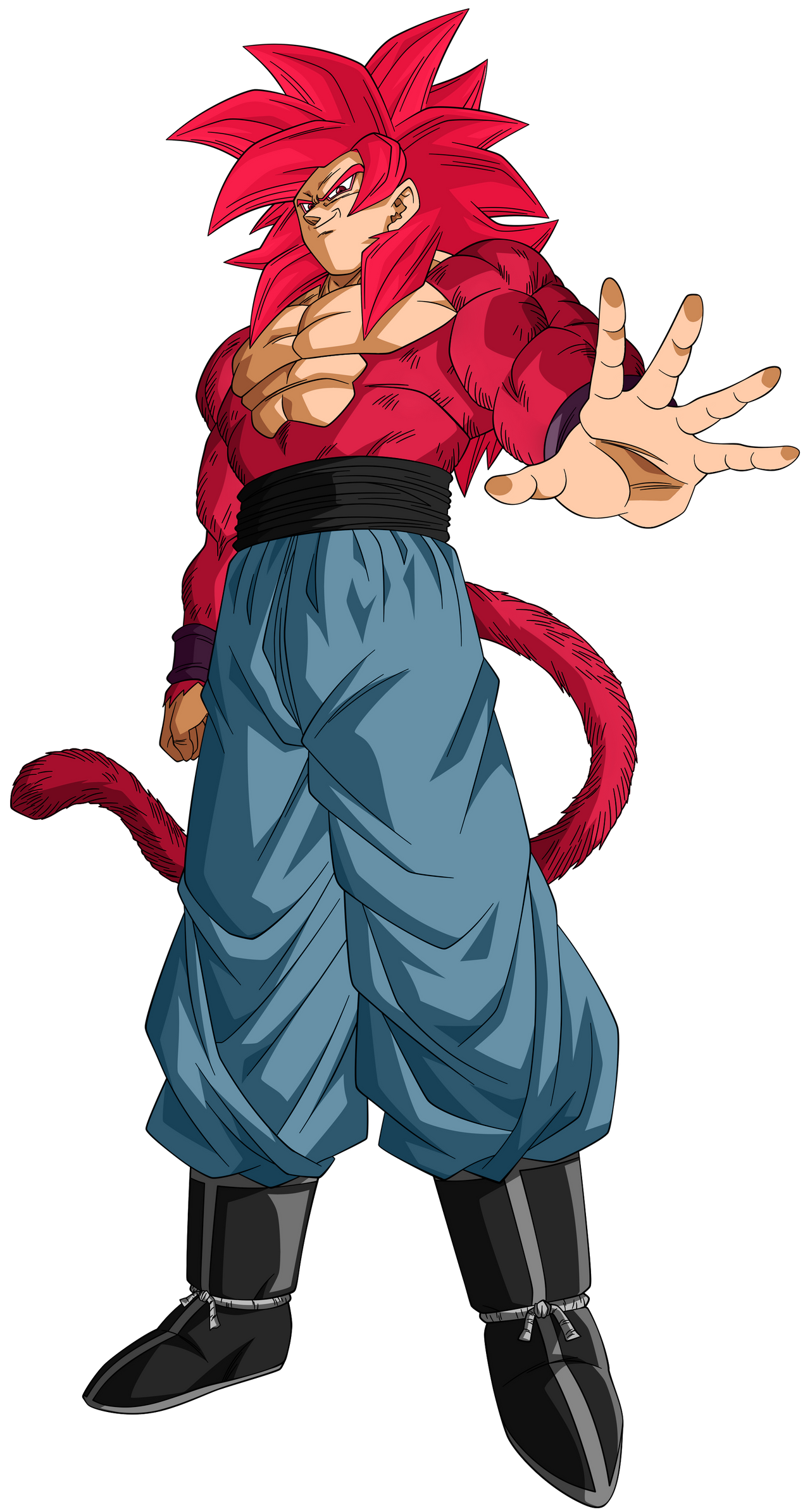 Goku Super Saiyan 4 by BrusselTheSaiyan on DeviantArt