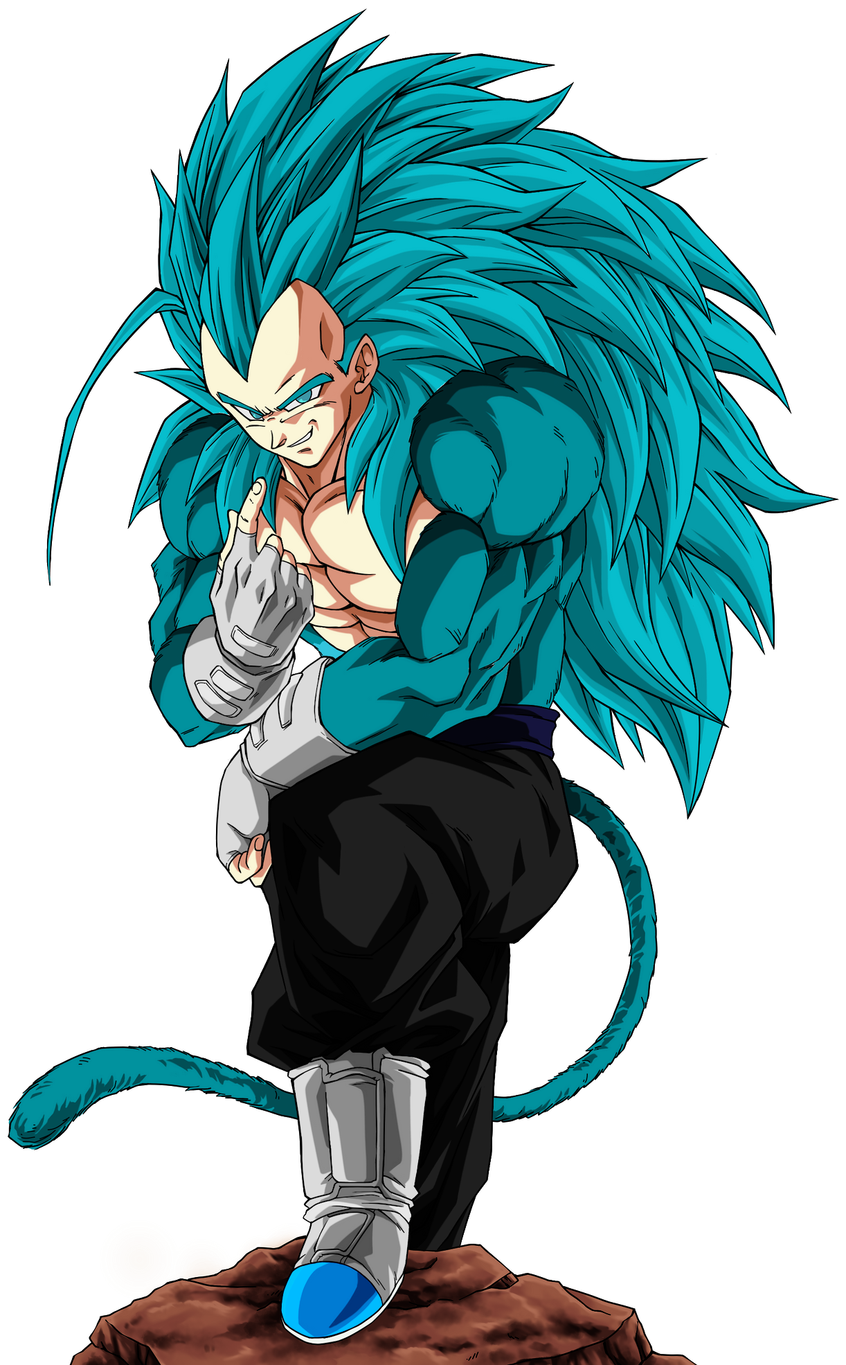 Vegeta ssj 5 (AF) vs vegeta ssj blue evolution (dbs)