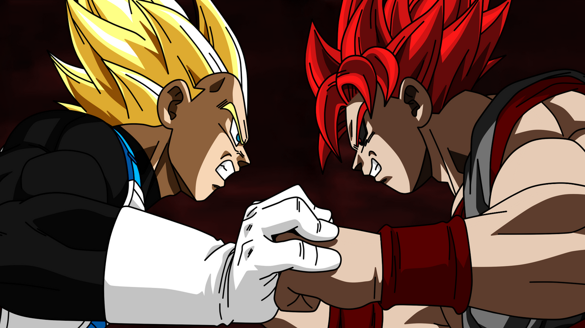 Vegeta SSJ2 vs Evil Goku SSJ by SebaToledo on DeviantArt