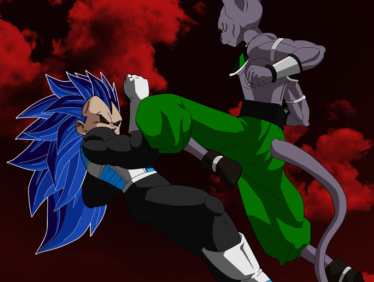 Bestia Takama SSJ Blue vs Goku AF Mystic 5 by SebaToledo on DeviantArt