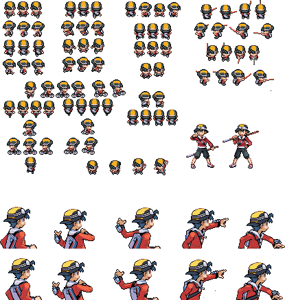 Pokemon red ds style sprites by PKMNTrainerRick on DeviantArt