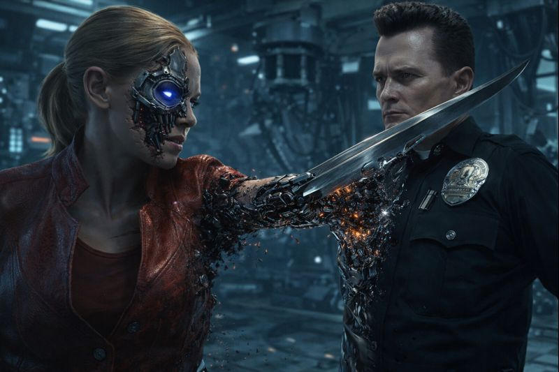 Terminator First Fight T-1000 and T-X fight at Skynet factory: Terminator by Danmach14424 on ...