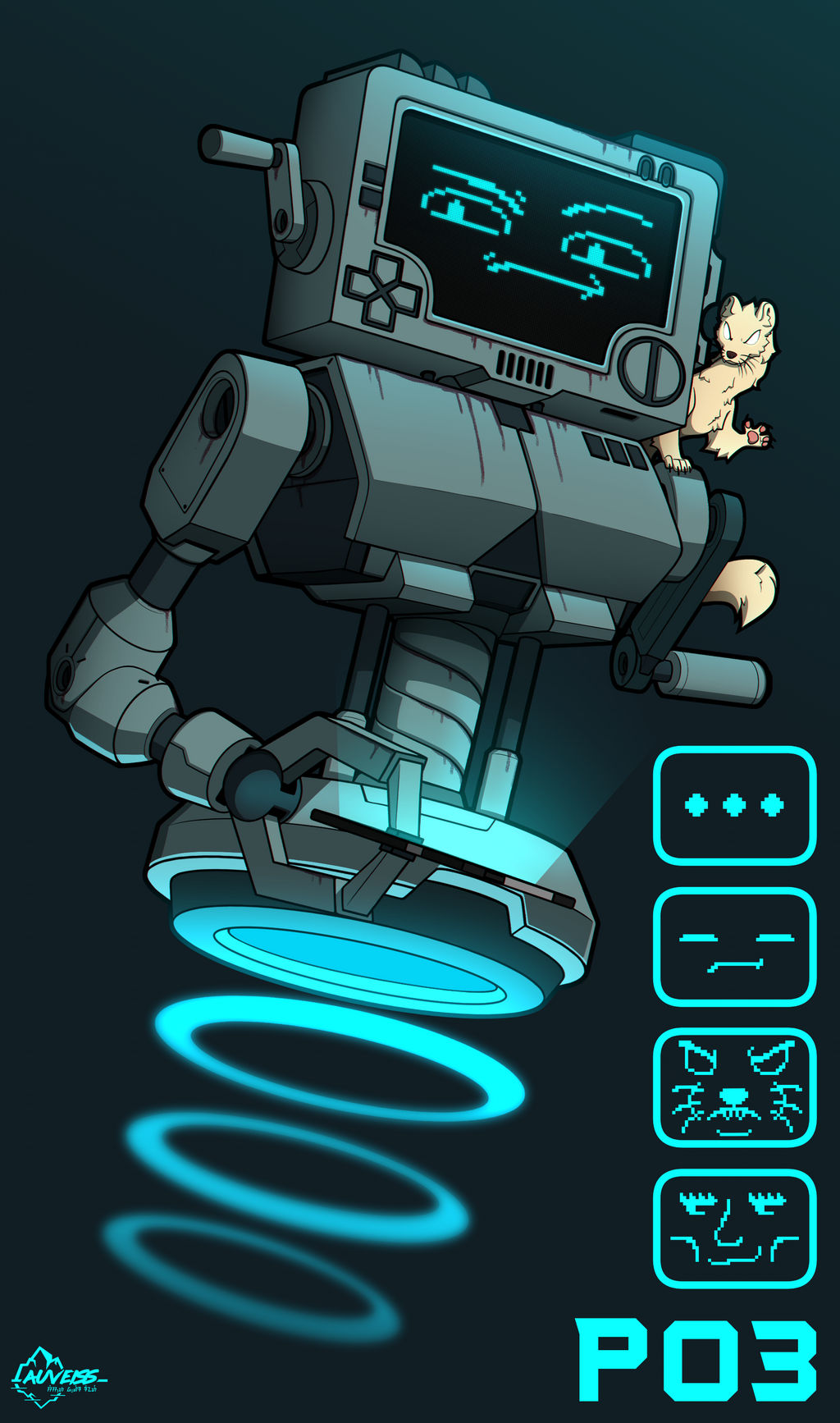 Stoat Robot Inscription P03, the Scrybe of Technology by auveiss on DeviantArt