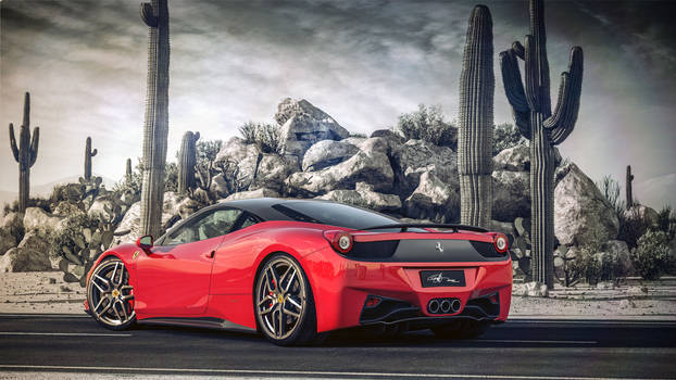 Ferrari italia 458 Desert BW