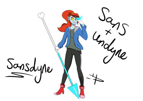 Sansdyne - [Sans + Undyne] - Undertale Fusion