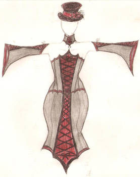 red back spider corset outfit