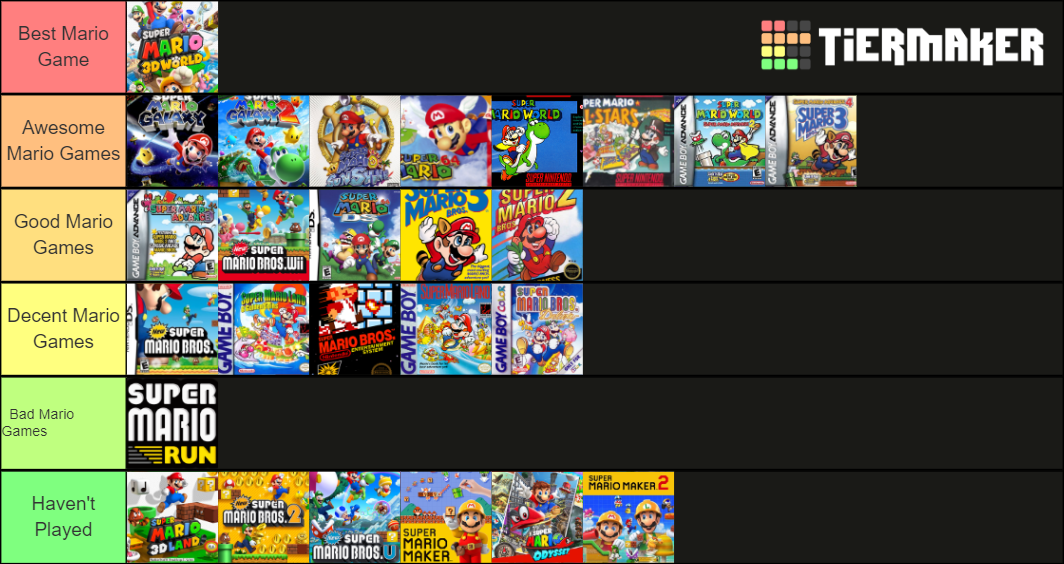 Super mario bros game list deals