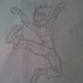 karate kick anime girl