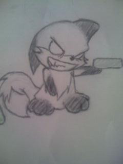 chibi fox with gun