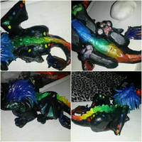 Rainbow dragon sculpture