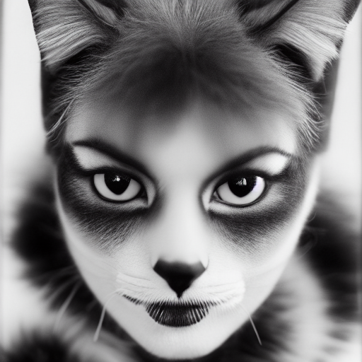 Catgirl in Black and White! by MysticNitekatt on DeviantArt