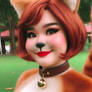 Cute Ginger-Orange Tabby Cat Catgirl