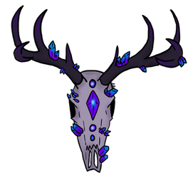 Crystalline Deer Skull Design