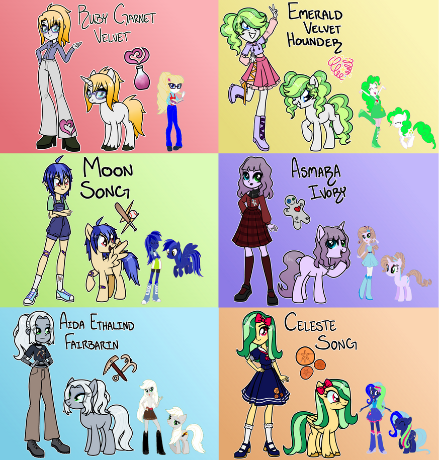 Redesigning OCs - EQRPG Group 1 by RainbowSplashStudios on DeviantArt