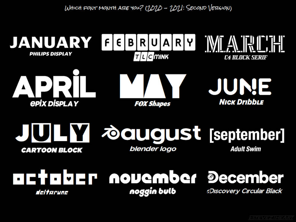 Font Month Deviantart Font Month (2020 - 2021) - Mk. II by TheEstevezCompany on DeviantArt