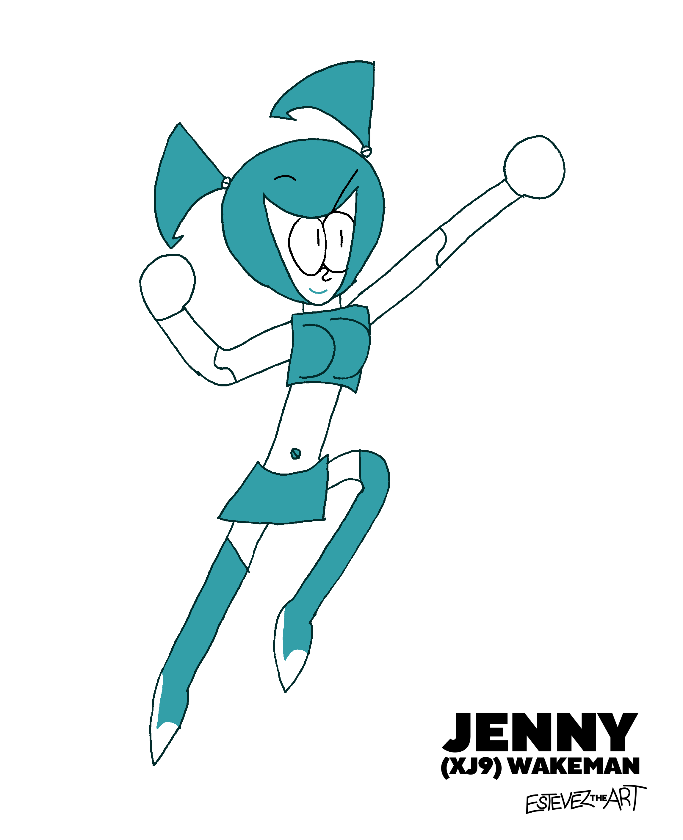 Jenny Wakeman (XJ-9): Sitting (HD Art) by HankstermanArt on DeviantArt