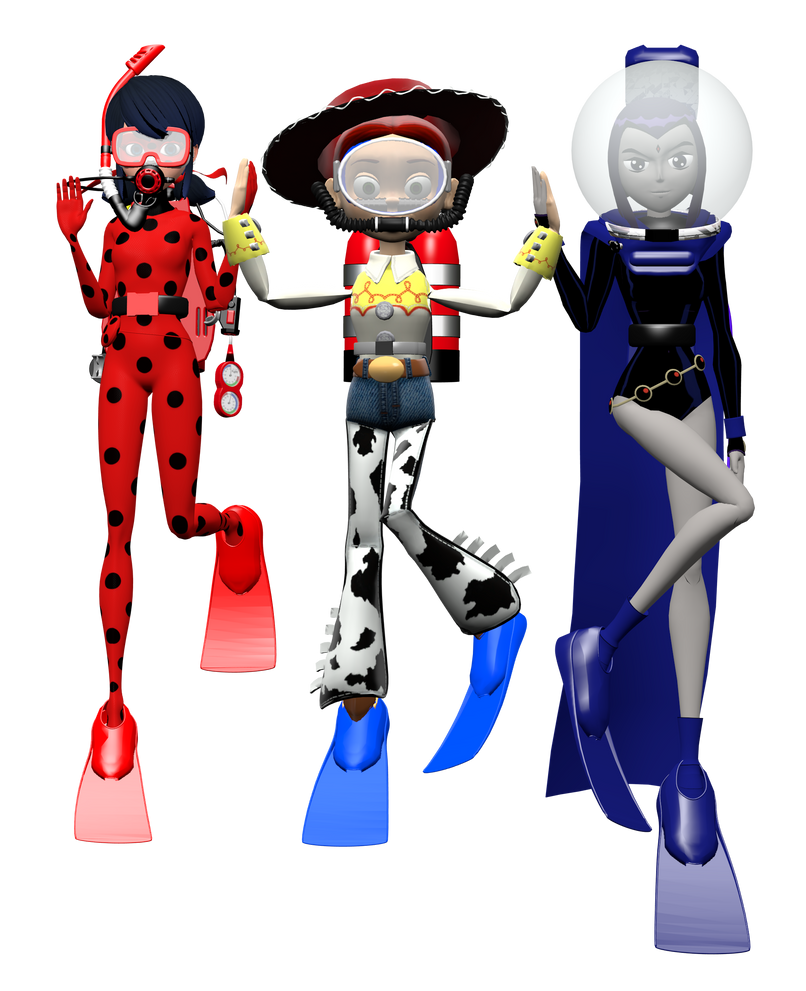 Jessica Rabbit Scuba Jessie, Ladybug and Raven the Scuba Divers by TheEstevezCompany on ...